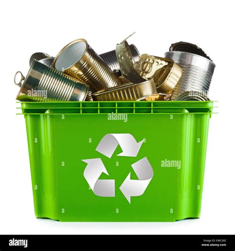 metal in recycling containers